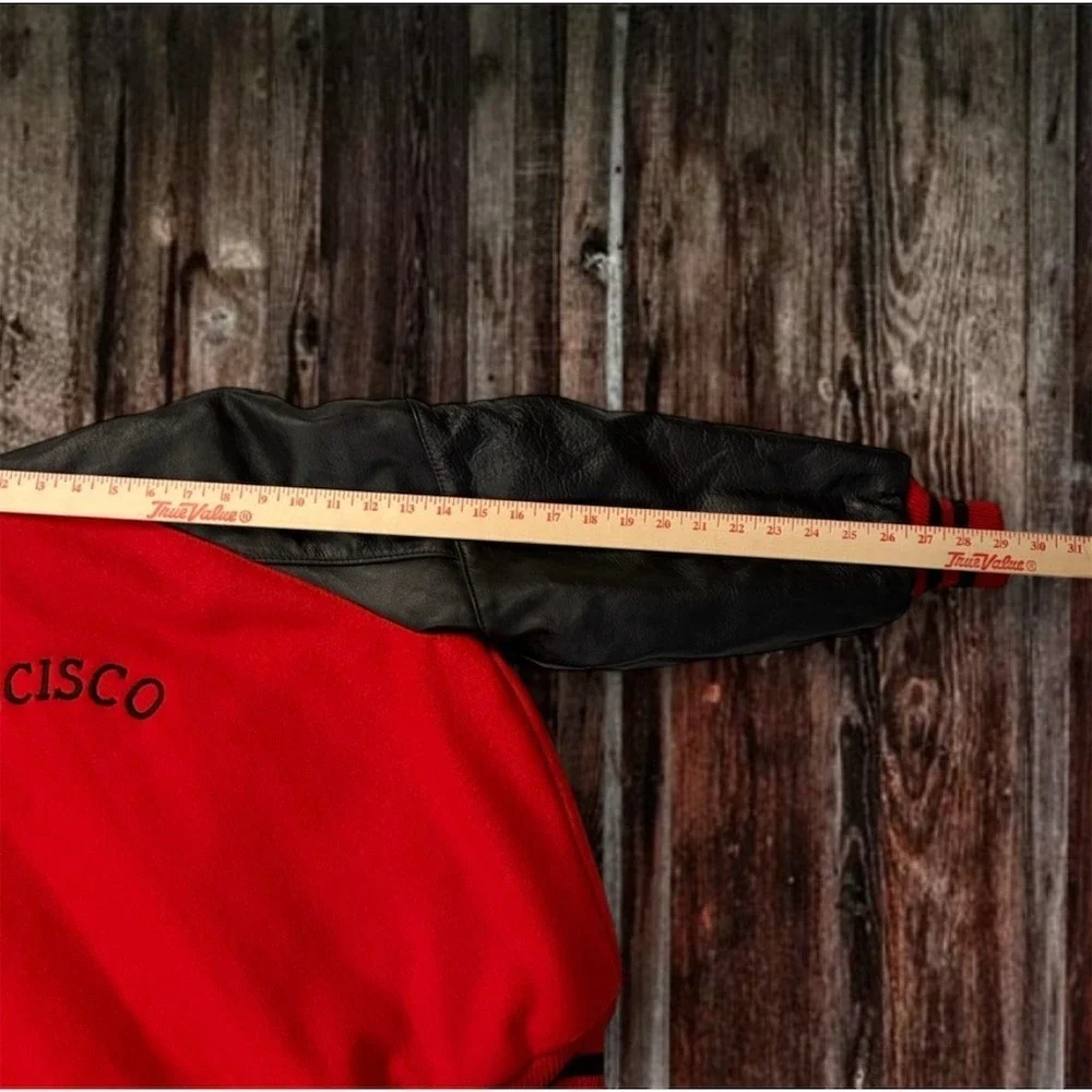 Vintage DeLONG Varsity‎ Jacket Mens Size 44 Red San Francisco Letterman